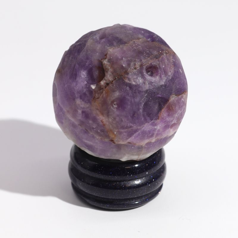 Amethist Planeet op een Sola Goldstone Standaard - 40mm (30x15mm standaard)