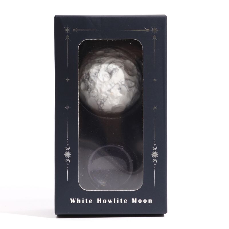 Witte Howliet Planeet op een Sola Goldstone Standaard - 40mm (30x15mm standaard)