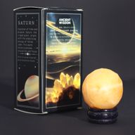 Gele Jade Planeet op een Sola Goldstone Standaard - 40mm (30x15mm standaard)