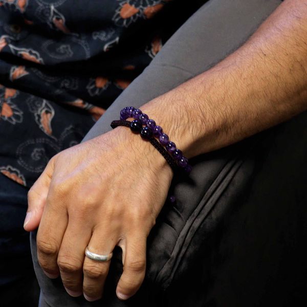 Edelsteen Dubbele Kracht Armbanden - Amethist