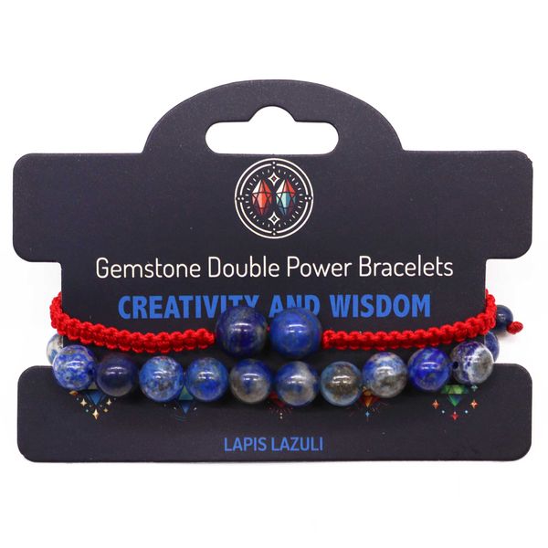 Edelsteen Dubbele Kracht Armbanden - Lapis Lazuli