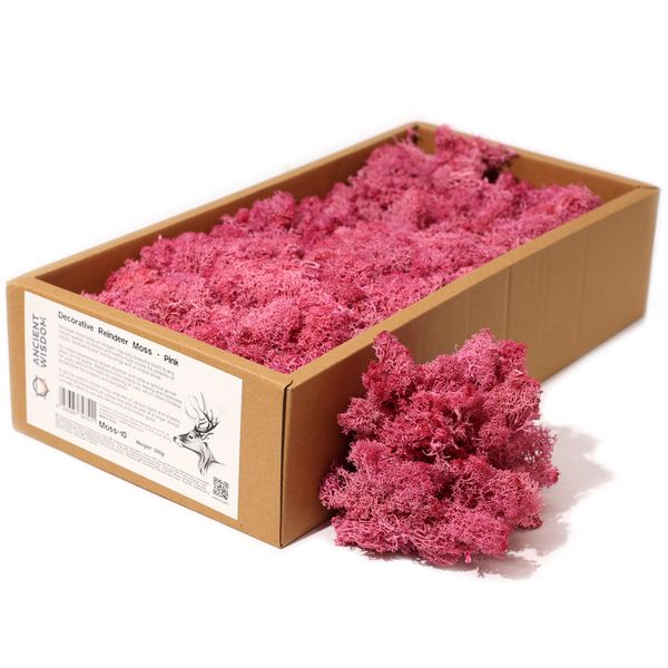 Decoratief Rendiermos van Hoge Kwaliteit - Roze - Doos van 500g
