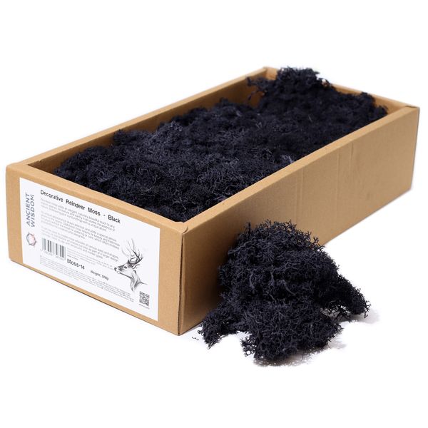 Decoratief Rendiermos van Hoge Kwaliteit - Zwart - Doos van 500g