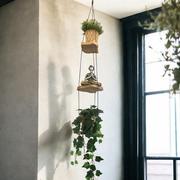 Hangende Gamal Houten Plank - Drie Niveaus