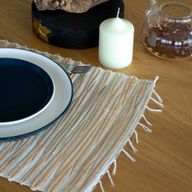 Waterhyacint Natuurlijke Placemat - Natuurlijke Tijger met Franje