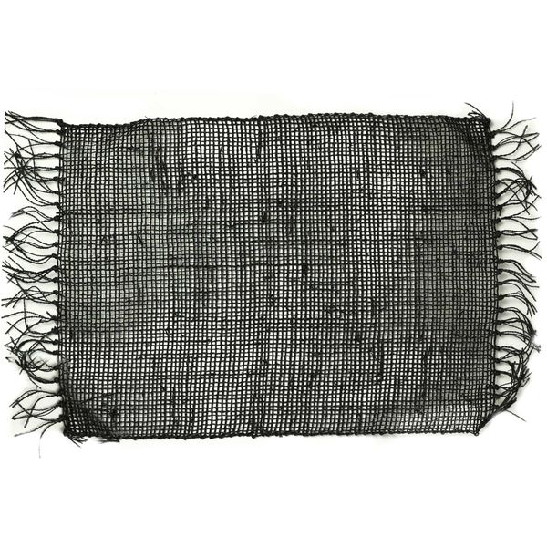 Zeegras Franje Natuurlijke Placemat - Zwart