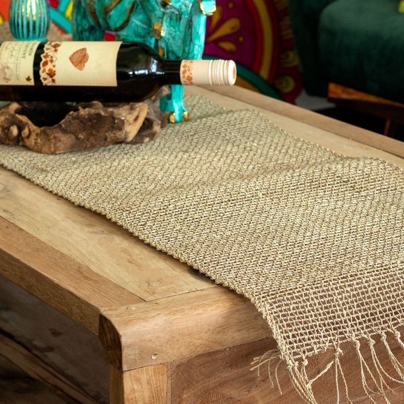 Zeegras Franje Natuurlijke Tafelloper - 150cm
