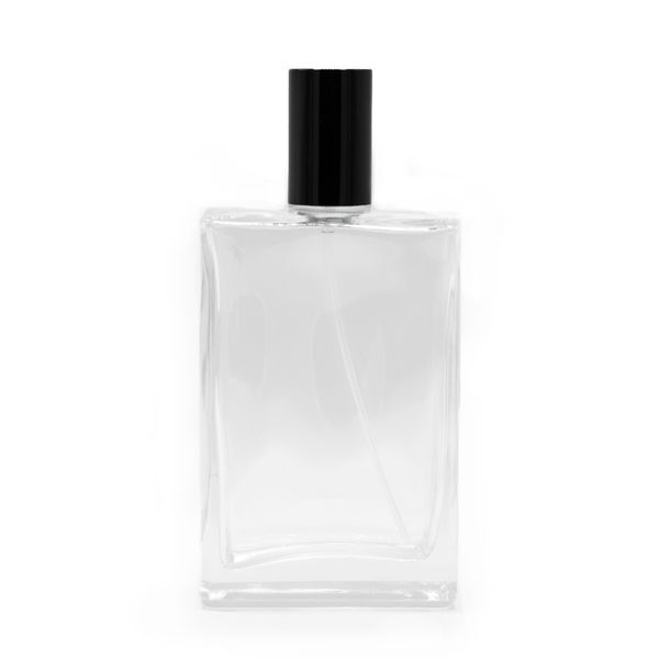 100ml Vierkante Dikke Fles, Zwarte Spray en Dop