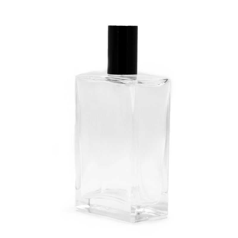 100ml Vierkante Dikke Fles, Zwarte Spray en Dop