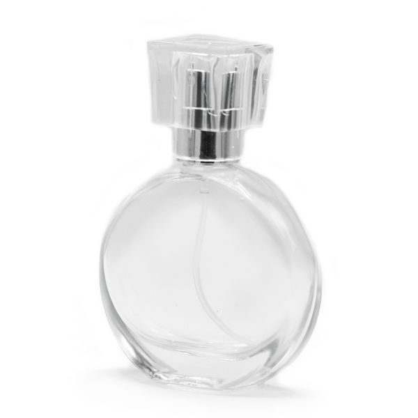 50ml Ovale Fles, Zilveren Spray en Kristallen Dop