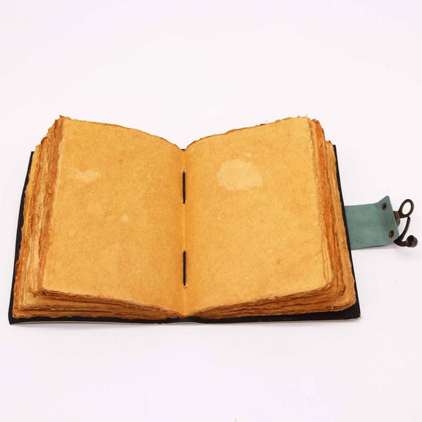 Lederen "Maanfasen" Notitieboek met Scheurrand (18x13 cm)