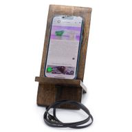 Houten Gegraveerde Telefoonstandaard - Boeddha 20x9.5cm