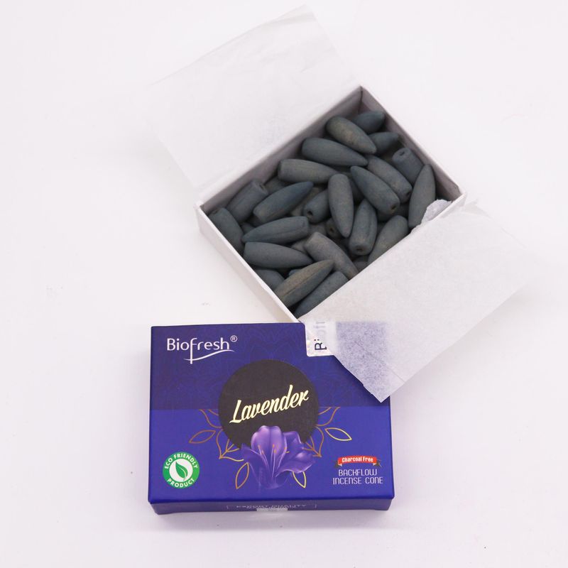 Biofresh Backflow Wierookkegels (40 kegels) - Lavendel