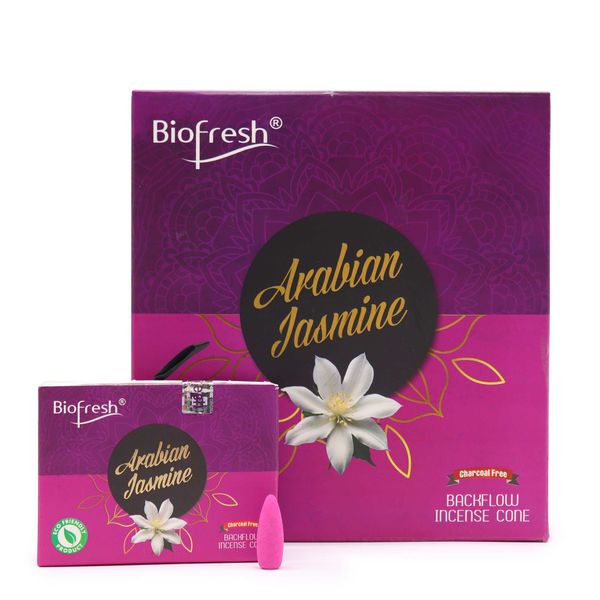 Biofresh Backflow Wierookkegels (40 kegels) - Arabische Jasmijn