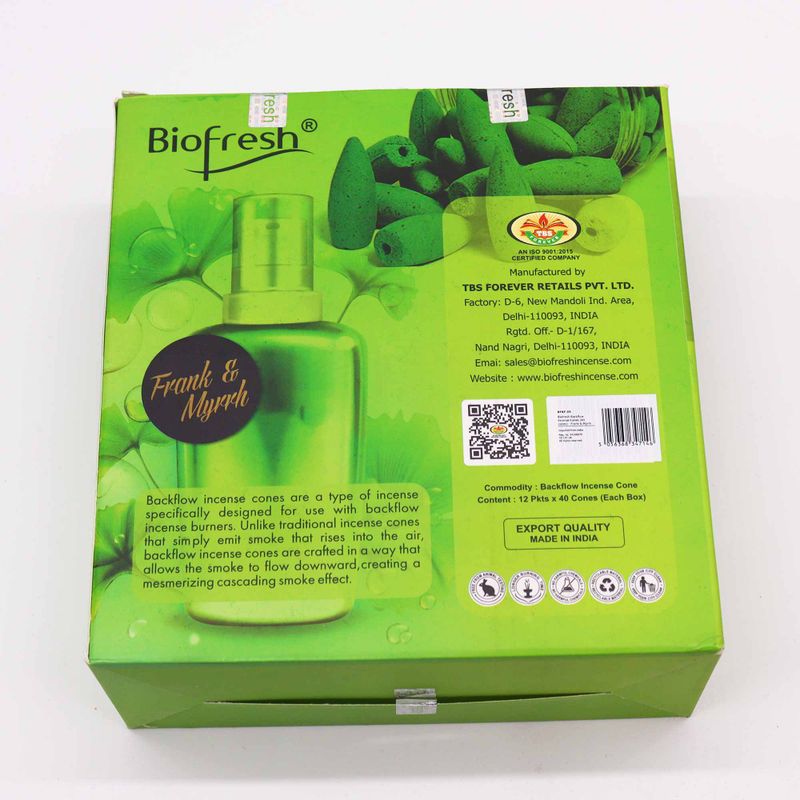 Biofresh Backflow Wierookkegels (40 kegels) - Wierook & Mirre