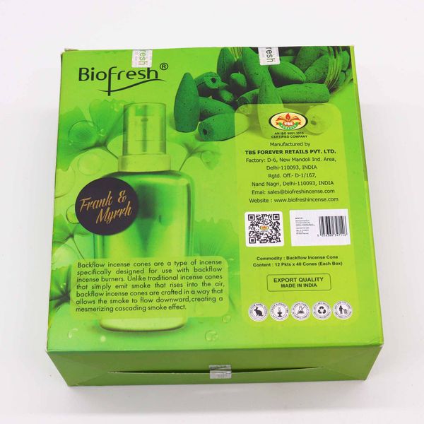 Biofresh Backflow Wierookkegels (40 kegels) - Wierook & Mirre