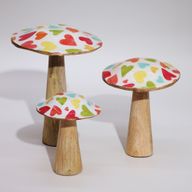 Middelgrote Paddenstoel - 15 cm - Pastel Harten