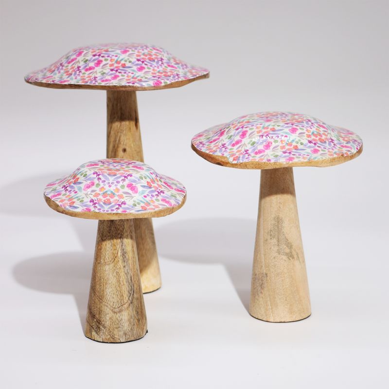 Grote Paddenstoel - 20 cm - Mooi Bloemenpatroon