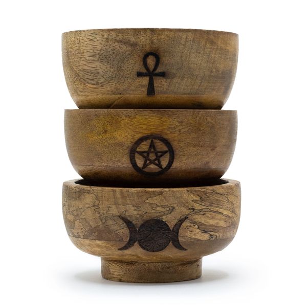 Kleine Rituele Kom Wierookkegelhouder 11x5,5cm - (asst Pentagon etc.)