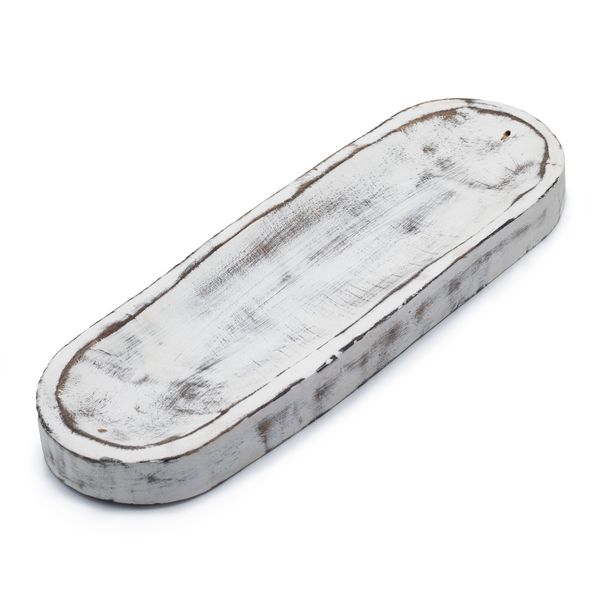 Grote Wierookschaal 30x10 cm - Klassiek Whitewash