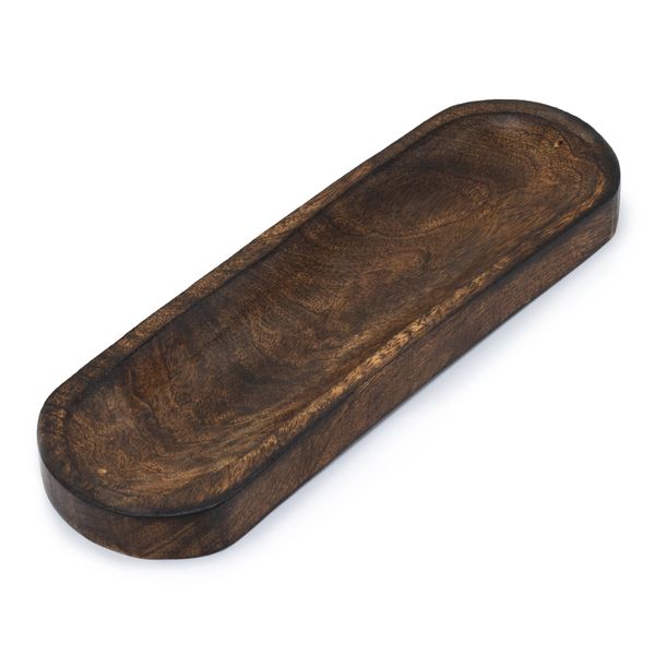 Grote Wierookschaal 30x10 cm - Klassiek Mango Hout