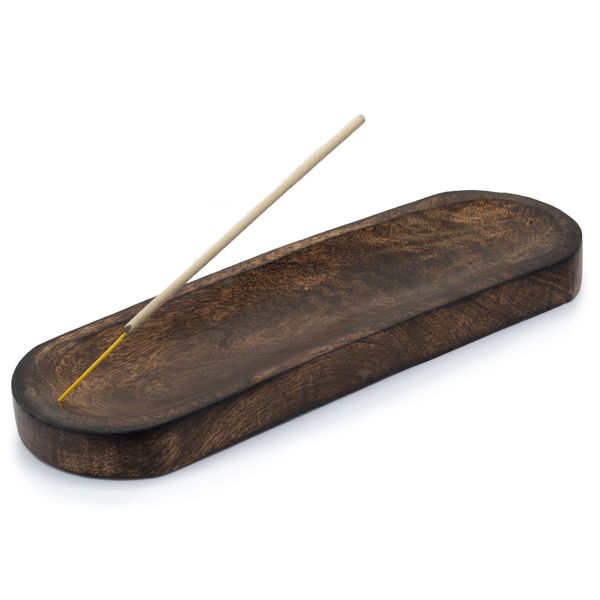 Grote Wierookschaal 30x10 cm - Klassiek Mango Hout