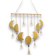 Indianen Windgong - Koperen Maanfasen Klokjes - 43x40cm