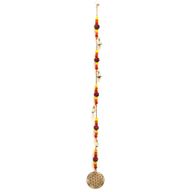 Indianen Windgong - Koperen Bloem des Levens met Rudraksha Kralen String Klokjes - 6x63cm
