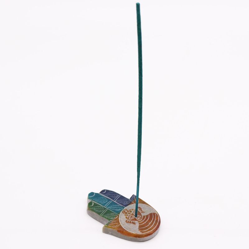 Speksteen Hamsa Wierookhouder 9x6cm - Boeddha
