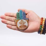 Speksteen Hamsa Wierookhouder 9x6cm - Boeddha