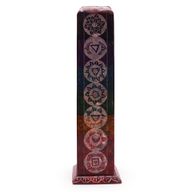 Speksteen Vierkante Toren Wierookhouder 25cm - 7 Chakra's