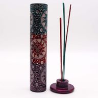 Speksteen Ronde Toren Wierookhouder 25cm - Zonnen