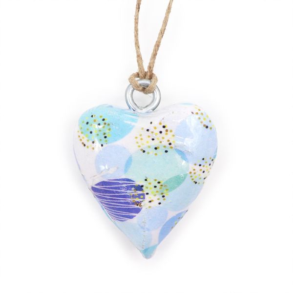 Kleine Decor Houten Harten - Blauw Abstract