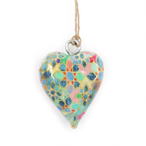 Kleine Decor Houten Harten - Mediterraan Tegelpatroon