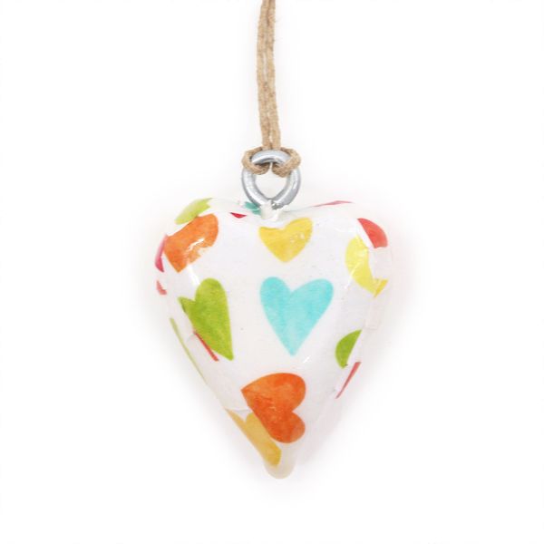 Kleine Decor Houten Harten - Pastel Harten
