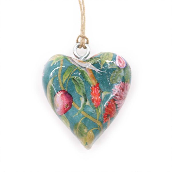 Grote Decor Houten Harten - Vogel & Bloemenpatroon