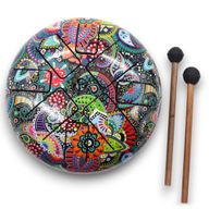Stalen Tong Geluksdrumss Multi Kleur OM - 18cm
