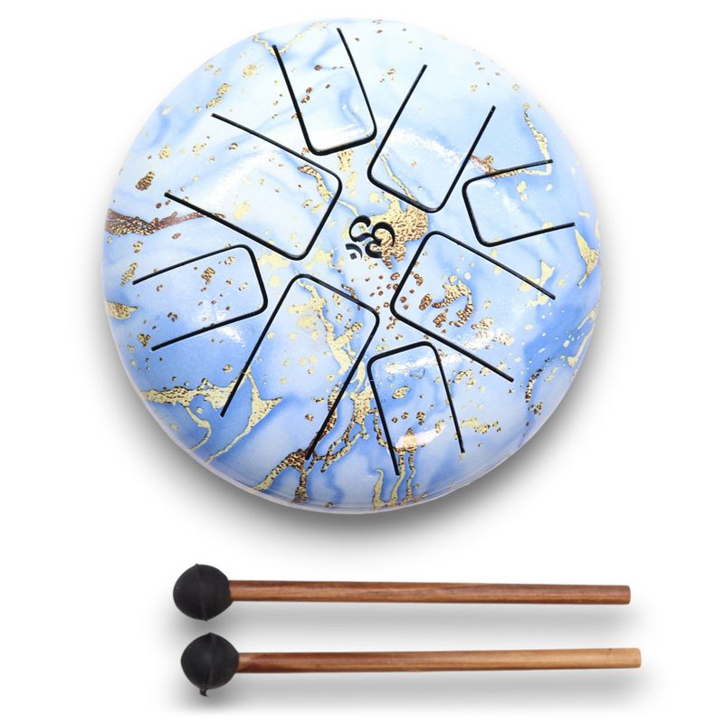 Stalen Tong Geluksdrumss Blauwe Lucht OM - 18cm