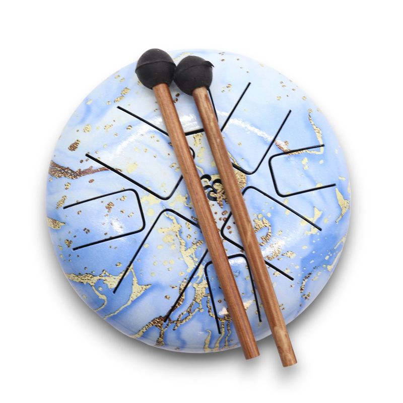 Stalen Tong Geluksdrumss Blauwe Lucht OM - 18cm
