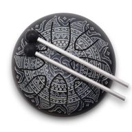 Stalen Tong Geluksdrumss Om Mandala Gegraveerd - 16cm