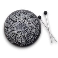 Stalen Tong Geluksdrumss Om Mandala Gegraveerd - 16cm