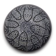 Stalen Tong Geluksdrumss Om Mandala Gegraveerd - 16cm