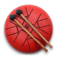 Stalen Tong Geluksdrumss Om Rood - 16cm