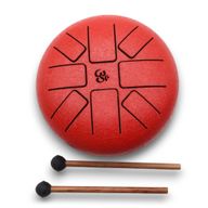Stalen Tong Geluksdrumss Om Rood - 16cm