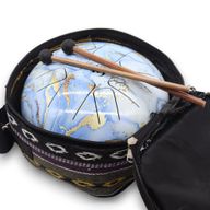 Medium Stalen Tong Geluksdrumss  Blauwe Lucht - 22x18cm