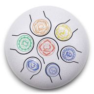 Medium Stalen Tong Geluksdrumss  7 Chakra - 17x13cm
