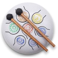 Medium Stalen Tong Geluksdrumss  7 Chakra - 17x13cm