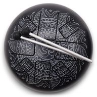 Medium Stalen Tong Geluksdrumss  Om Mandala Gegraveerd - 22x15cm