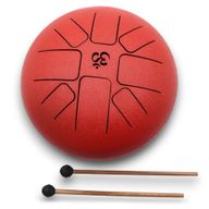 Medium Stalen Tong Geluksdrumss Om Rood - 22x16cm