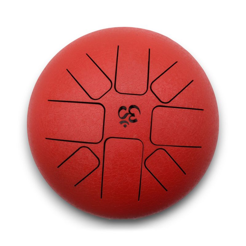 Medium Stalen Tong Geluksdrumss Om Rood - 22x16cm